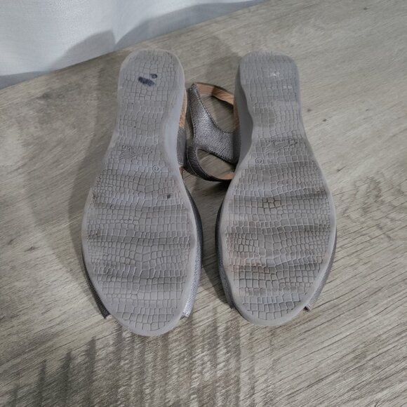 Dansko Marcy Women's Sandals, Pewter Metallic Silver Size 41 US 11 - Picture 5 of 8